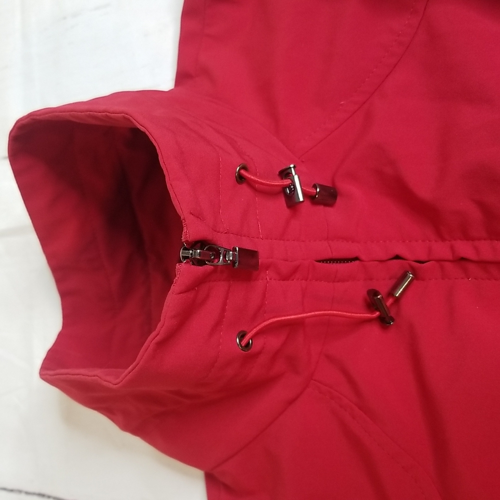 SOLD! IP Kristen Blake Red Fall Duffle Coat - Picture 7 of 15